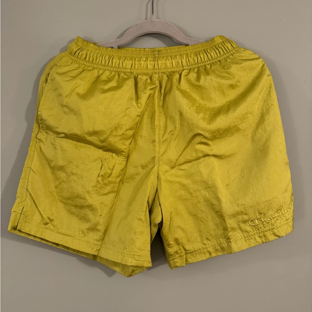 Champion Men's Athletic Nylon Shorts in Vibrant Yellow